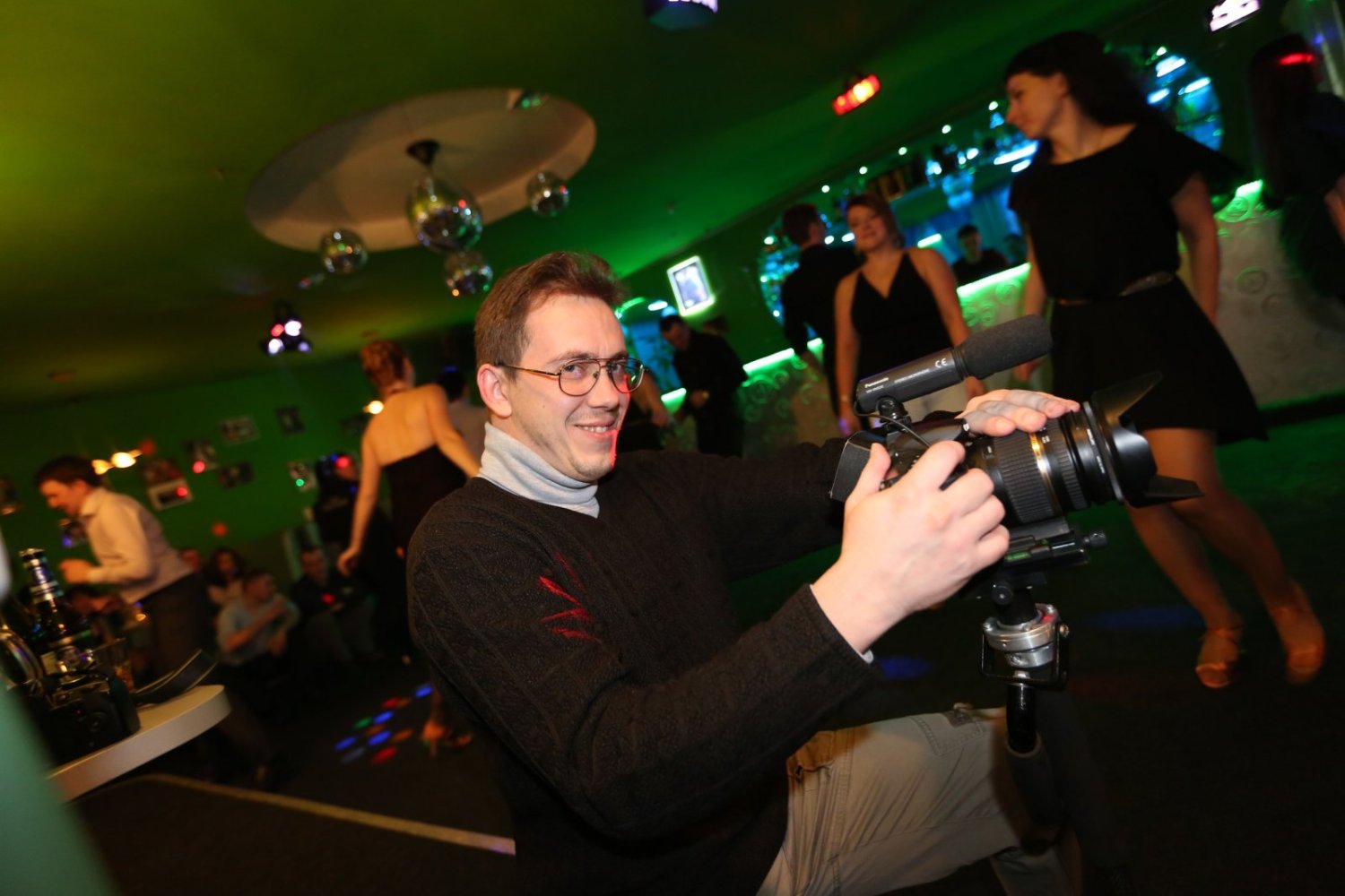 На съемке&nbsp;Видеограф Владимир Кулешов : 