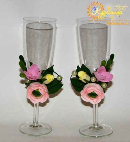 Фужеры на свадьбу&nbsp;"Кудесница" творческая мастерская : 