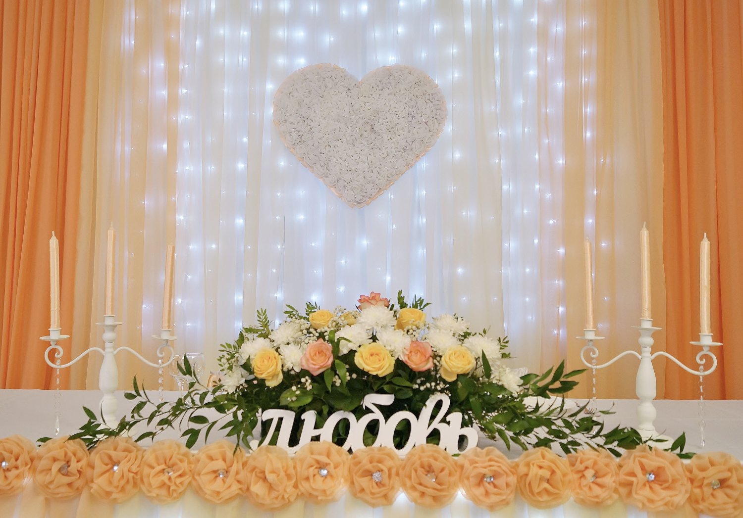 Свадебное оформление банкетного зала&nbsp;творческая мастерская "Эль Декор" : 