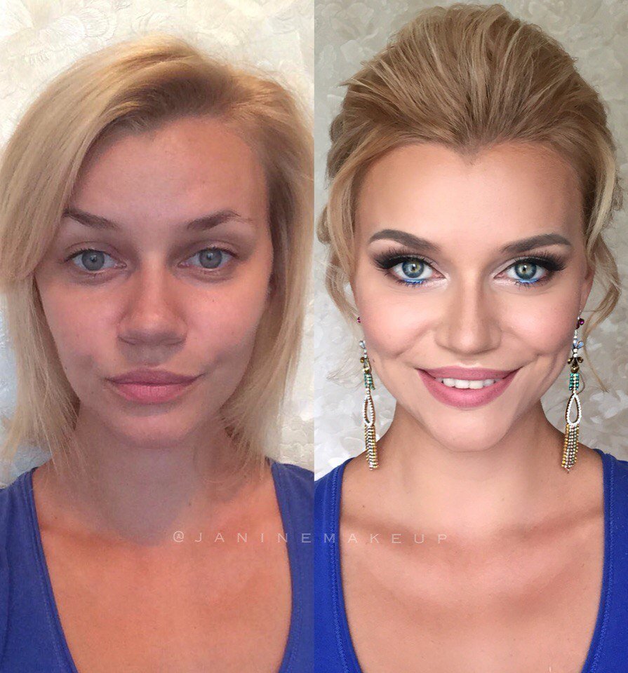 Мои клиенты ДО и ПОСЛЕ&nbsp;Janine Make-up & Hair : 